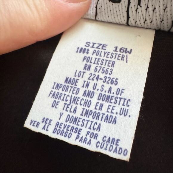 VTG S.L. Fashions Vintage Dress women's Sz 14 16W Black Y2K Vamp Witchy Midi NWT - Picture 6 of 12